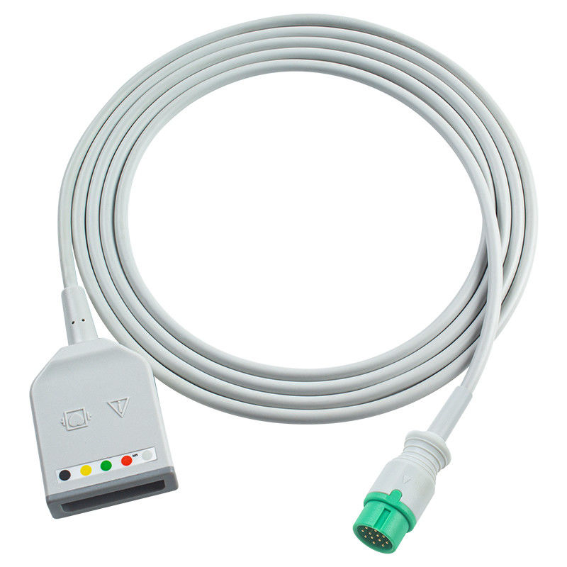 Biolight 12Pin 5Lead ECG Trunk Adapter Kabel AnyView A2 A6 A4 A8 Q7 Q5 ECG Ekstensi Kabel Euro Style