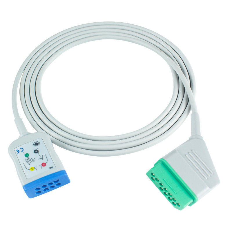 Nihon Kohden 12Pin 6Lead ECG Trunk Adapter Kabel JC-906PA BSM 2354A BSM-2300 Life Scope I BSM-2301 Kabel Ekstensi EKG
