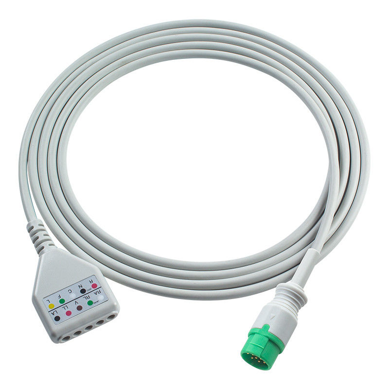 Biolight 12pin ECG Trunk Adapter Kabel ECG Kabel Din Style M7000 M8000A M8500 M9500 Kabel Ekstensi ECG