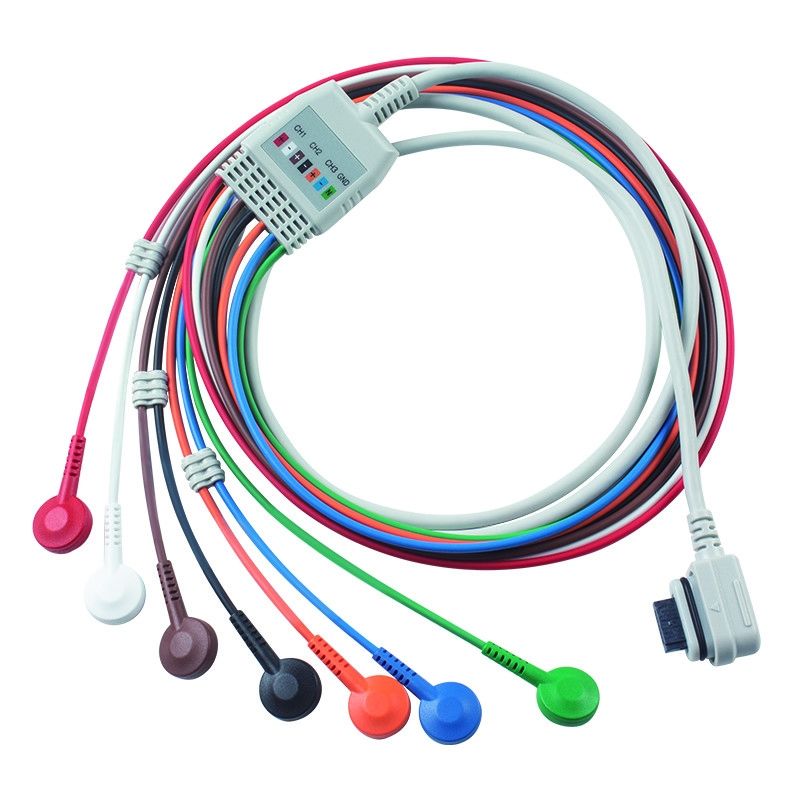 Kompatibel GE Healthcare 2008594-002 7-Lead EKG Telemetry Kabel Pasien Seer Light Pesan 5pcs dapatkan 1pcs Tas gratis