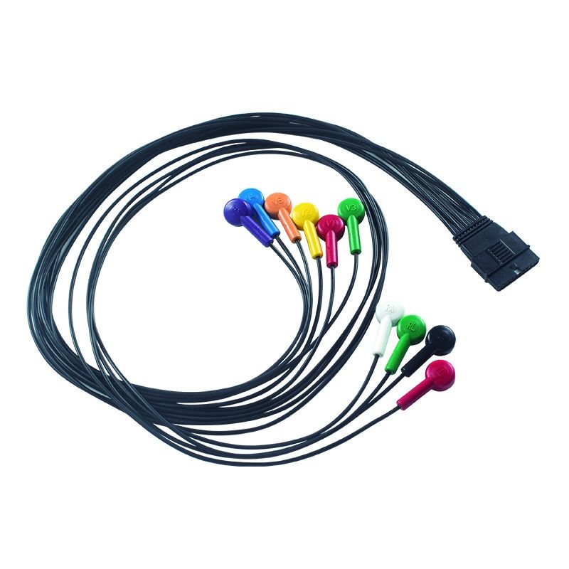 IEC/AHA Color Coding Schiller MS-12 Blue Kompatibel Kabel Pasien EKG untuk FT-1 2.400331
