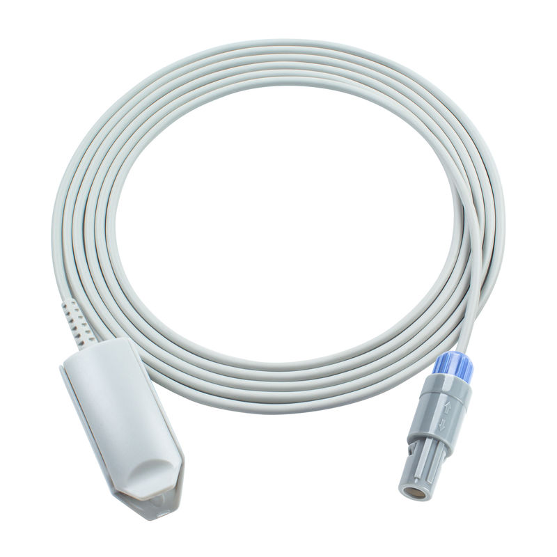 6Pin 40Degree Clip Jari Dewasa SpO2 Sensor 3.0M Kompatibel Drager Vist 120 Vist 120s