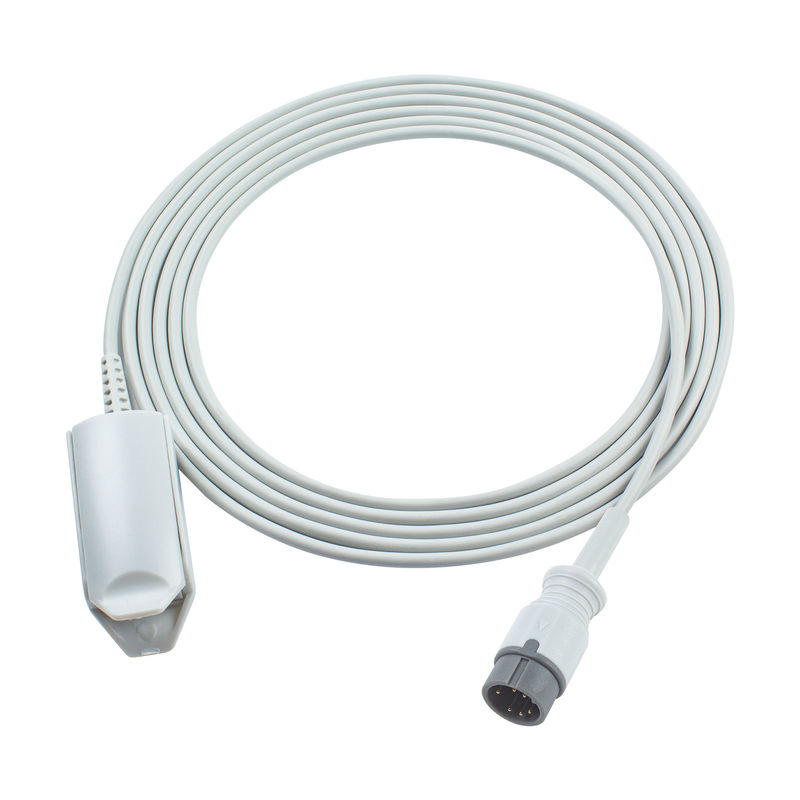 Kabel pengujian Zoncare SpO2 yang kompatibel untuk Zoncare PM7000D Probe 6Pin Adult Digital 3.0M PM7000C