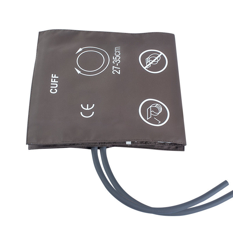 Adult NIBP Cuff Double Tube 27-35cm TPU Cuff Brown Bag Jenis kemasan
