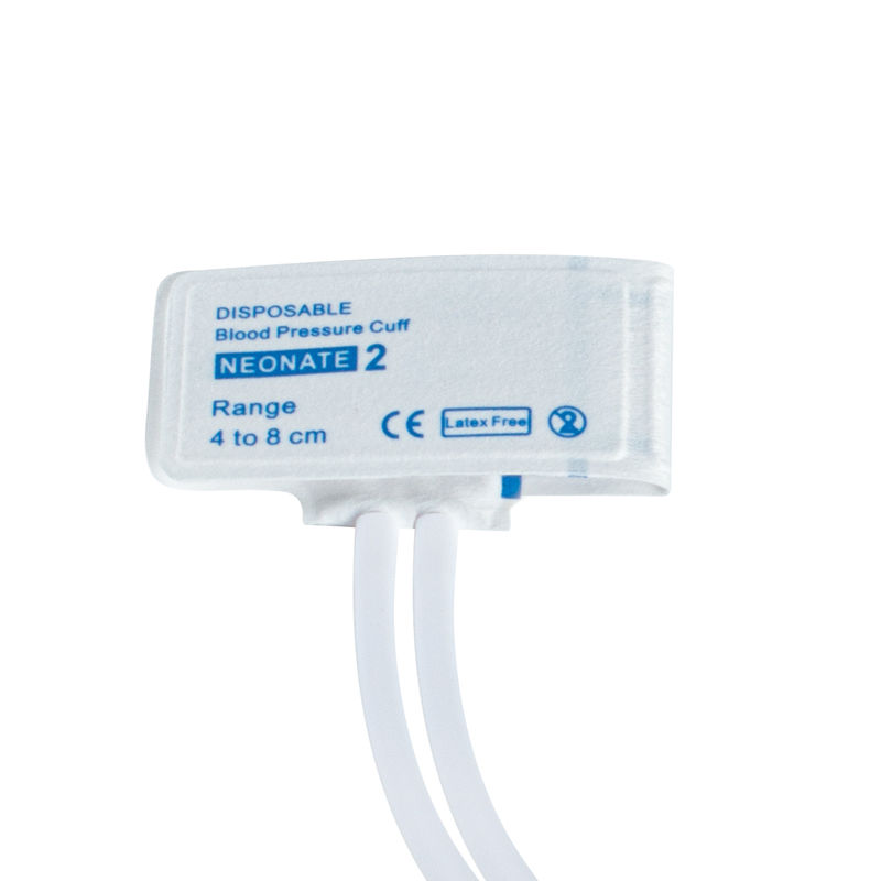 Dual Tube Disposable Neonate NIBP Cuff Ukuran 2 4-8cm 24 Bulan Shelf Life