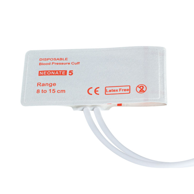 Double Tube Disposable Neonate NIBP Cuff Size 5 8-15cm untuk pemantauan tekanan darah yang akurat