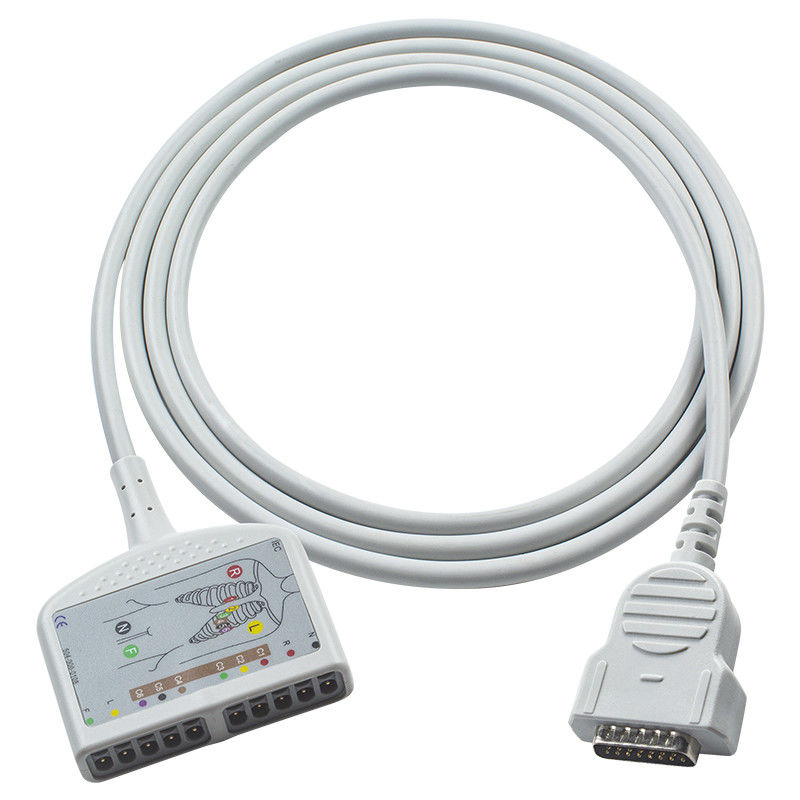 Fleksibel GE Healthcare Marquette EKG Trunk Kabel 22341809 untuk Pemantauan Dewasa / Pediatrik