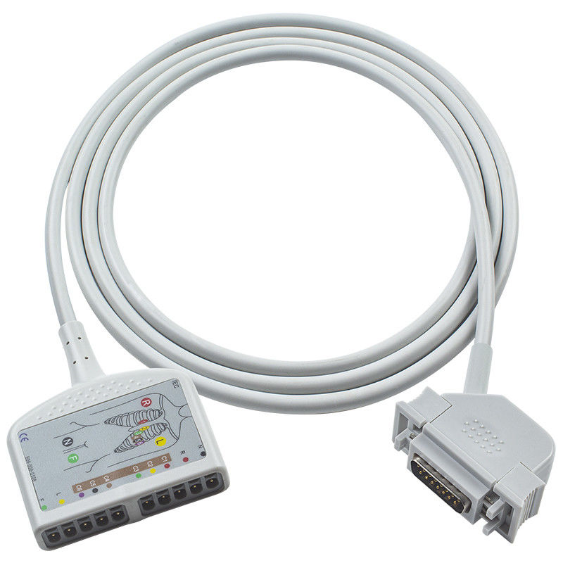 Bebas lateks 10Lead ECG Trunk Kabel untuk Cardiosys EK36 EK403 EK41 EK413 EK43 EK512 EK53