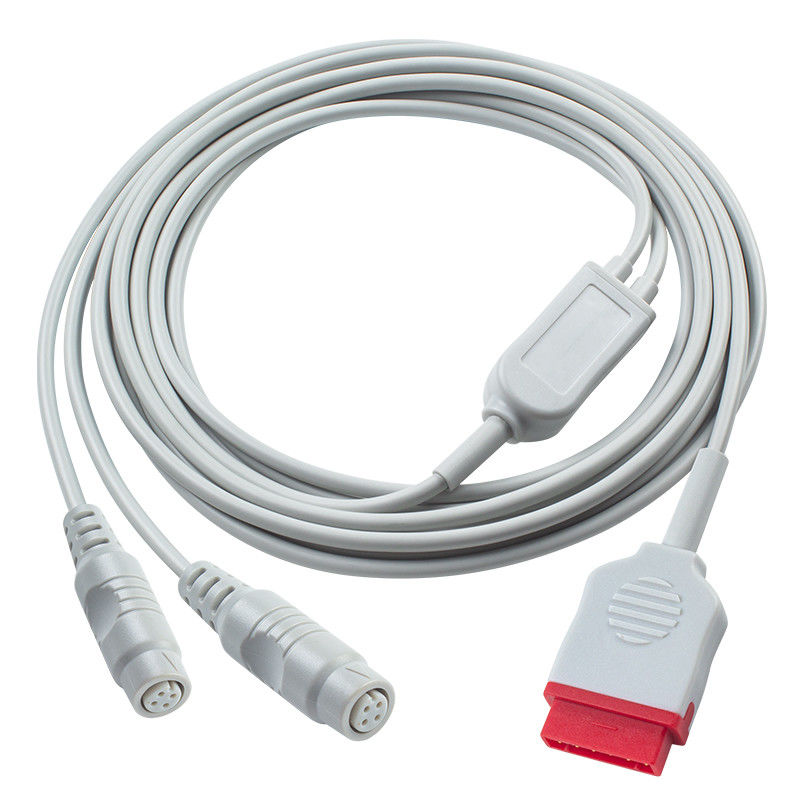 3.5M GE IBP Adapter Kabel ke Double P-Hilips Konektor untuk Peralatan Diagnosis Medis