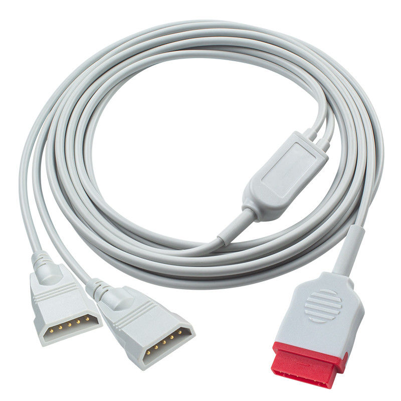 Monitor Tekanan Darah Pasien GE IBP Kabel 11Pin ke 2x PVB 5Pin 3,5M