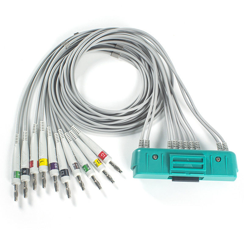 Kabel EKG 10Lead IEC Pisang 4.0mm Untuk Nihon Kohden ECG-9320 ECG-9522P BR-911D
