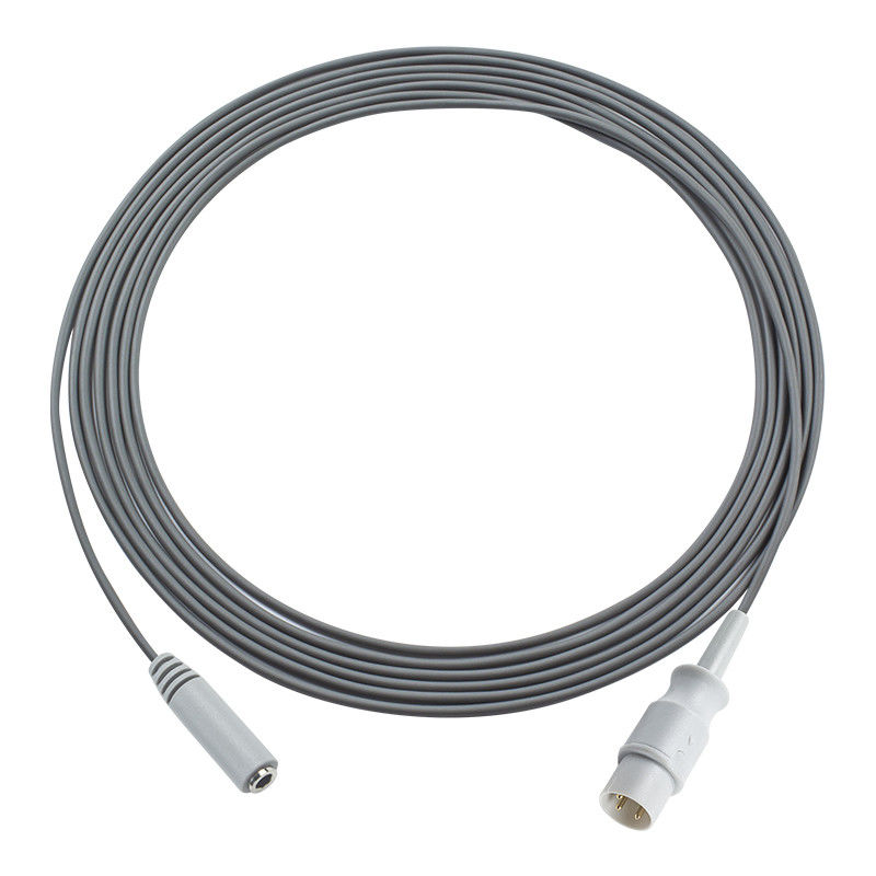 Air Shield Kompatibel 3Pin ke Wanita Mono Plug Connector Adaptor Suhu Kabel 3.0M untuk Rumah Sakit dan Peralatan Medis