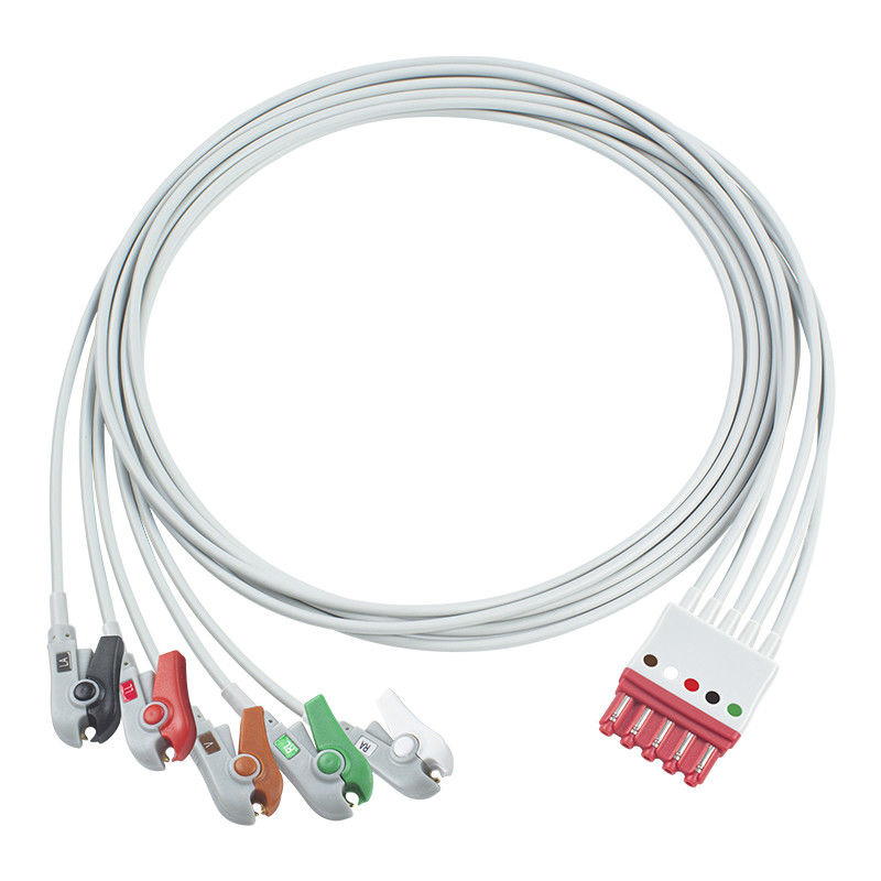 P-Hilips M1978A M1976A 989803125881 EKG LEADWIRES 5 KABEL PREAD KABU KAP KLIP IEC MP 40 Intellivue M1167A HeartStart MRX