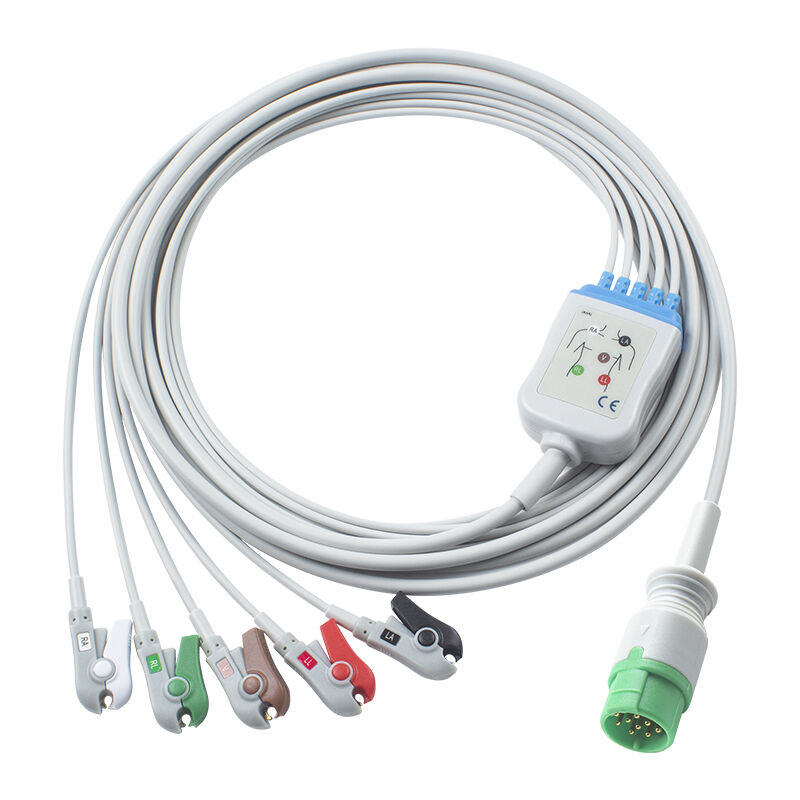 Fukuda Denshi CI-700E-5 ECG EKG Cable 12Pin Dynascope DS-7100 DS-7000 DS-7200 DS-7300