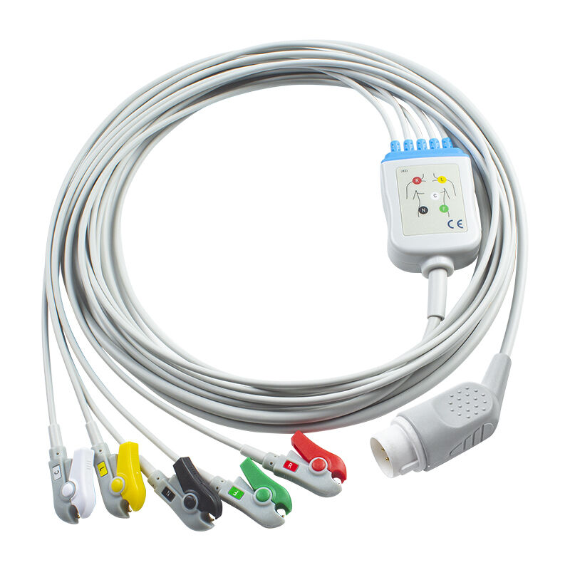 Ph 43100A 8Pin EKG Kabel dan kabel bantalan hp Mesin defibrillator CodeMaster XL+