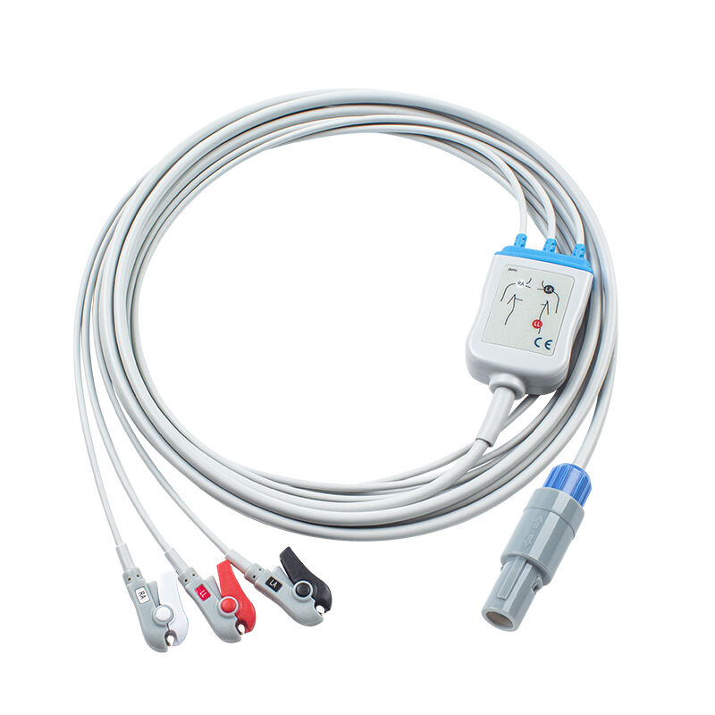Huntleigh 8Pin Multi-Parameter Monitor Smartsigns Compact 300 500 Kabel EKG Kabel EKG dan Leadwires