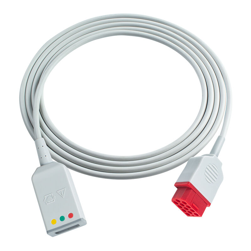 Bionet 12Pin BM3 BM5 3 5Lead ECG Trunk Adapter Kabel Euro Style dengan Drager ECG Extension Cables