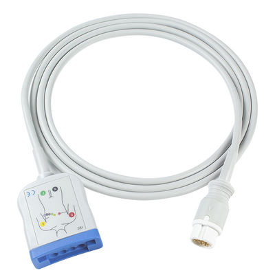P-Hilips 12Pin 6+4 Kabel Bagasi EKG Kabel Pasien EKG AAMI IEC