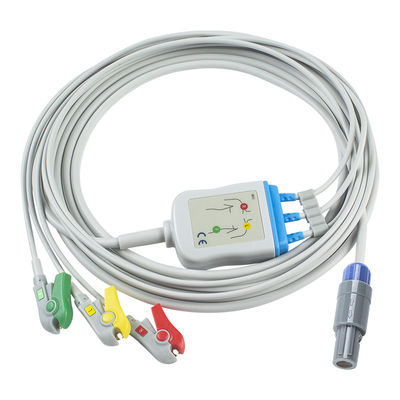 GE Healthcare Vivid Kompatibel Langsung-Connect ECG Kabel dan leadwires untuk 3Lead IEC Grabber