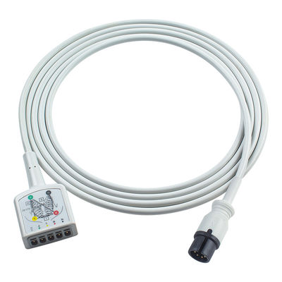 P-Philips PH AAMI 6Pin Connector 5Lead ECG Trunk Adapter Kabel 453561432691 453561227251 Kabel Ekstensi EKG VS Style