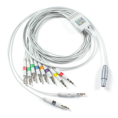 Kompatibel untuk kabel EKG Welch Allyn AHA Banana untuk PCR 100 Resting ECG, SE-PRO-600 Cardioperfect Pro Recorder
