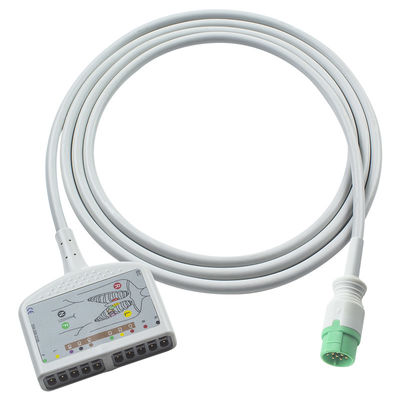 Kompatibel untuk Mindray BeneHeart D6 ECG Trunk Kabel ECG untuk Mindray Defibrillator IEC