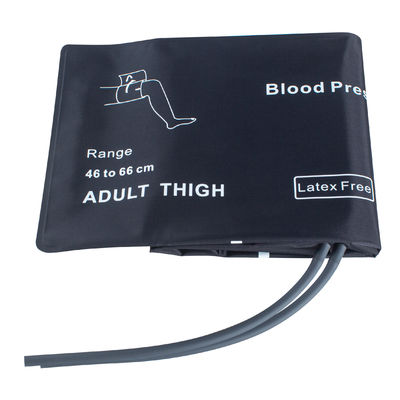 Pinggang ekstra besar Dewasa NIBP Cuff Bladderless Double Tube 46-66cm Cuff Nylon