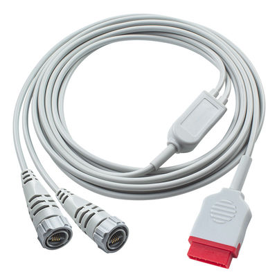 11pin Double Argon 3.5M IBP Kabel untuk GE Tekanan Darah Monitor 2 Tahun Jangka Panjang