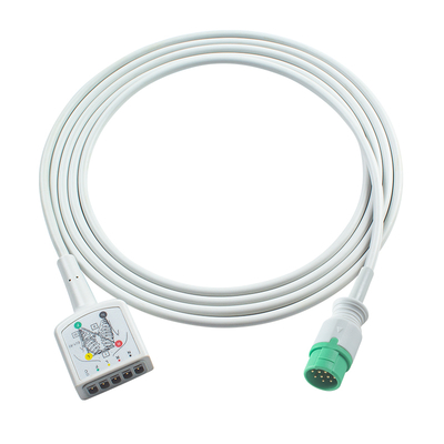 AAMI 3 lead ECG Trunk Kabel 130cm 12Pin VS Tipe