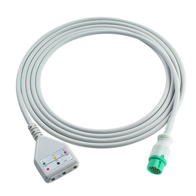 Biolight 12Pin 3 5Lead ECG Trunk Adapter Kabel O-ximax Tech AnyView A2 A6 A4 A8 Q7 Q5 Ekstensi ECG Kabel Din Style